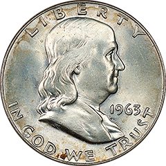 Franklin Half Dollar 1963-D
