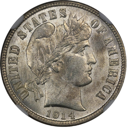 Barber Dime 1914