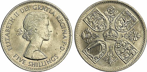 5 Shillings - Elizabeth II (British Exhibition)