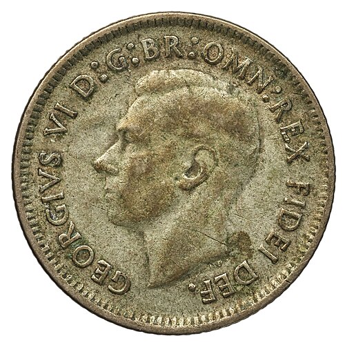 3 Pence - George VI (without 'IND:IMP')