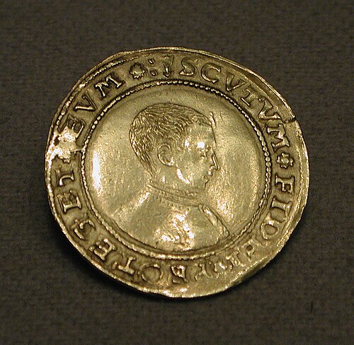 ½ Sovereign - Edward VI (2nd period; uncrowned bust)