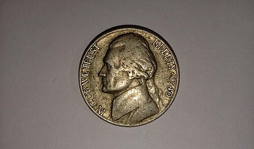 5 Cents "Jefferson Nickel" (Louisiana Purchase)