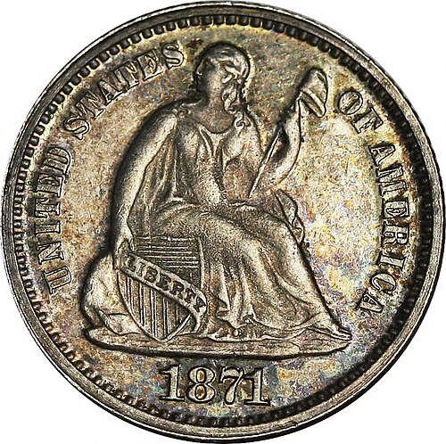 ½ Dime "Seated Liberty Half Dime" (reduced weight)