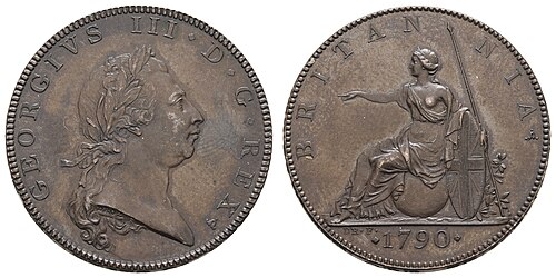 1799 George III Halfpenny (Soho Mint)