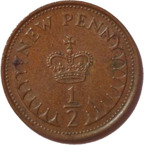 1967 Elizabeth II Halfpenny (Last Issue)